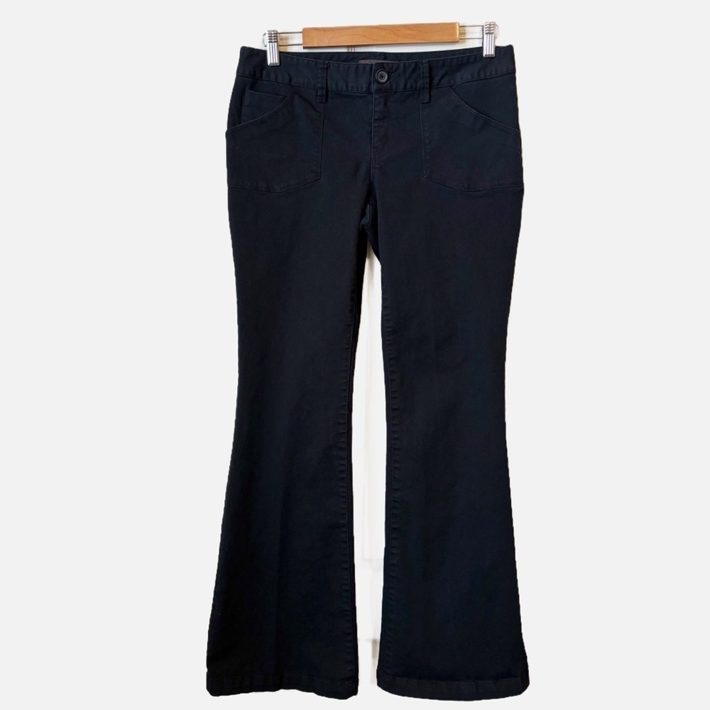 The Limited DREW Black Denim Jeans Flare Leg Low Rise Y2K Style Women’s 6